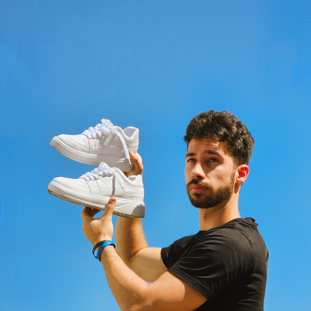 STÆRK 2.0 White Platform Sneakers (2.5" Boost) - DRUØN