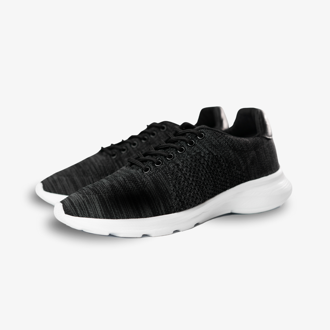 Pegasus Black (2.5" Boost) - DRUØN

Black Platform Sneakers, height increasing shoes.
